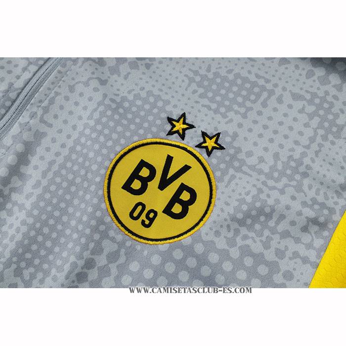 Chandal de Sudadera del Borussia Dortmund Nino 25-26 Gris